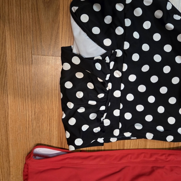 COCOSHIP Black and White Polka Dot Bikini - Picture 8 of 10